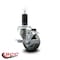 Service Caster 3'' Gray Poly Swivel 1-1/4'' Expanding Stem Caster with Brake SCC-EX20S314-PPUB-TLB-114 - alternate 4